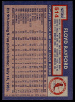 1984 Topps Nestle #514 Floyd Rayford Near Mint+ 