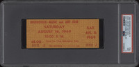 Woodstock Music Art Fair Saturday UNUSED Full Ticket 8-16-1969 Gold PSA 9 MINT