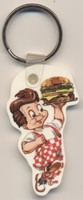 circ. 1990's Bob's Big Boy White Rubber Keychain  #*sku37415