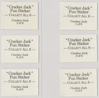 1995 Cracker Jack Prize Fun Sticker Complete Set of 6  #*sku37424