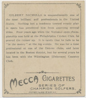 1910 T218 Champions Gilbert Nicholls Golfer (EX+)  #*sku37445