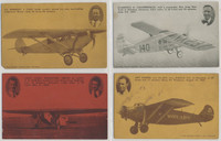 1930 Exhibit Supply Co. Famous Flights and Pilots Lot of 4 Different Post Cards #*sku37480
