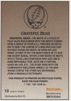 1991 RockCards by Brockum  #10 Grateful Dead Skeleton  #*sku37485
