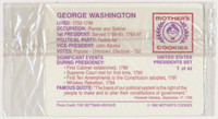 1992 Mother's Cookies #1 George Washington in Original Packaging  #*sku37488