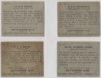 circ. 1930's Newport Products R20 Battleship Gum  Lot of 4 in High Grade  #*sku37515