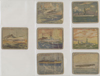 circ. 1930's Newport Products R20 Battleship Gum Lot of 7 in Low Grade #*sku37516