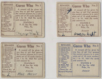 1934 D. Goldenberg, Inc. R63 GUESS WHO  Lot of 4  #*sku37534