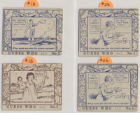 1934 D. Goldenberg, Inc. R63 GUESS WHO  Lot of 4  #*sku37534