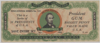 1937 Diets Gum Inc. R118 Presidents Play Bucks Note $500 Abraham Lincoln    #*sku37609