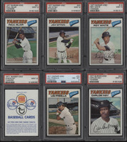 1977 Burger King New York Yankees Complete PSA Graded Set (24 Cards) Munson Jackson