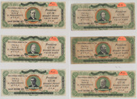 1937 Diets Gum Inc. R118 US Presidents Play Bucks Notes  Lot of 13  #*sku37613