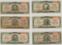 1937 Diets Gum Inc. R118 US Presidents Play Bucks Notes  Lot of 13  #*sku37613
