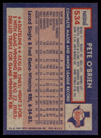 1984 Topps Nestle #534 Pete O'brien Near Mint+ RC Rookie 