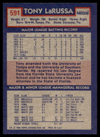 1984 Topps Nestle #591 Tony LaRussa Near Mint+ 