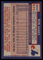 1984 Topps Nestle #579 Bob James Near Mint+ 