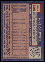 1984 Topps Nestle #605 Mike Caldwell Near Mint+ 