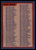 1984 Topps Nestle #646 Checklist Near Mint+ 