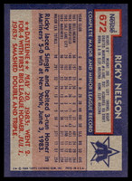 1984 Topps Nestle #672 Ricky Nelson Near Mint+ 