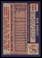 1984 Topps Nestle #684 Bob Shirley Near Mint+ 