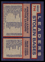 1984 Topps Nestle #714 Davey Lopes/Bert Campaneris/Omar Moreno Near Mint+  ID: 524740