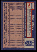 1984 Topps Nestle #743 Don Hood Near Mint+ 
