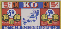 circ. 1950's K.O. Punchboard with Boxers  #*sku37661
