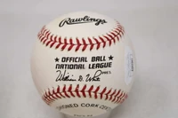 Enos Slaughter Baseball JSA Autograph Signed Cardinals HOF 1985