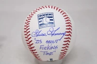 Goose Gossage Baseball Beckett Autograph Signed Yankees It's About F'ing Time HOF Logo Ball