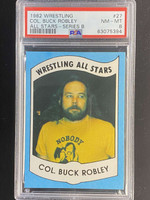 1982 Wrestling All Stars Series B #27 Col. Buck Robley PSA 8 NM-Mint ID: 524931