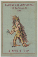 circ. 1880's Paris, France Victorian Trade Card Advertising for Shoe Company  #*sku37666