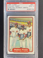 1982 Fleer #641 Mike Schmidt Phillies PSA 9 Mint Phillies' Finest Carlton Smith ID: 524979