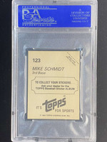 1982 Topps Stickers #123 Mike Schmidt Phillies PSA 8 NM-Mint
