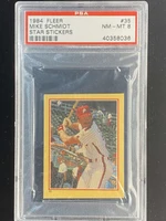 1984 Fleer Star Stickers #35 Mike Schmidt Phillies PSA 8 NM-Mint