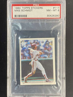 1984 Topps Stickers #117 Mike Schmidt Phillies PSA 8 NM-Mint