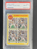 1985 Fleer #627 Mike Schmidt Phillies PSA 8 NM-Mint In Action Super Star Special