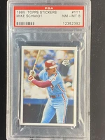 1985 Topps Stickers #111 Mike Schmidt Phillies PSA 8 NM-Mint