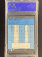 1986 Fleer Star Stickers #107 Mike Schmidt Phillies PSA 9 Mint