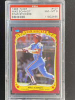 1986 Fleer Star Stickers #107 Mike Schmidt Phillies PSA 8 NM-Mint