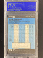 1986 Fleer Star Stickers #107 Mike Schmidt Phillies PSA 8 NM-Mint