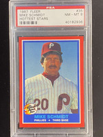 1987 Fleer Baseball's Hottest Stars #35 Mike Schmidt Phillies PSA 8 NM-Mint