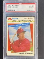 1987 K-Mart #31 Mike Schmidt Phillies PSA 9 Mint