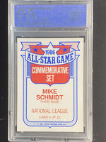 1987 Topps Glossy All-Star #4 Mike Schmidt Phillies PSA 8 NM-Mint Set of 22