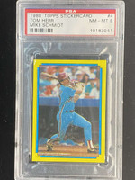 1988 Topps Stickercard #4 Mike Schmidt Phillies PSA 8 NM-Mint Tom Herr