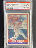 1989 Sportflics #21 Mike Schmidt Phillies PSA 9 Mint