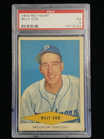 1954 Red Heart Billy Cox Dodgers PSA 5 EX