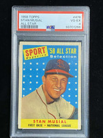 1958 Topps #476 Stan Musial Cardinals PSA 4 VG-EX All-Star ID: 525349
