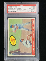 1959 Topps #463 Al Kaline Tigers PSA 8oc NM-Mint Becomes Youngest Bat Champ
