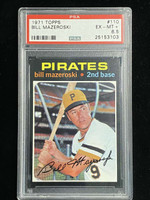 1971 Topps #110 Bill Mazeroski Pirates PSA 6.5 EX-Mint+ Jim Rice