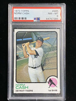 1973 Topps #485 Norm Cash Tigers PSA 8 NM-Mint