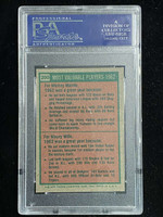 1975 Topps Mini #200 Mickey Mantle Yankees PSA 7 Near Mint Maury Wills 1962 MVP